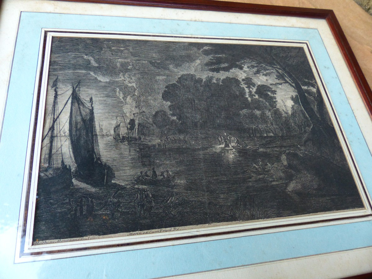 Engraving Mid 17th: Mathieu Van Plattenberg (platte Montagne) 1607-1660 & Jean Morin 1605-50