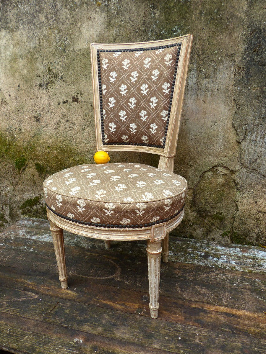 Chauffeuse Style Louis XVI Du 19ème Siècle