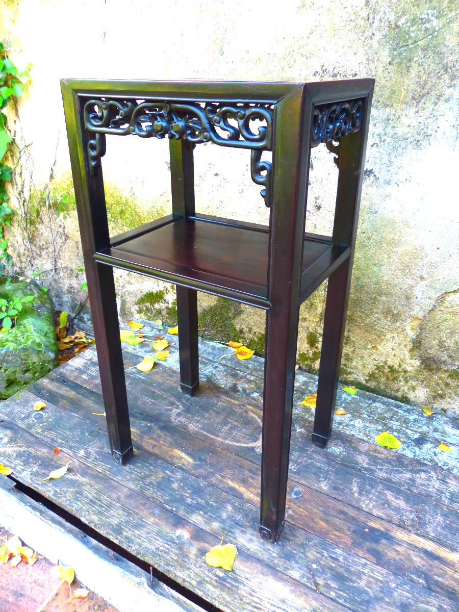 Sellette Indochine Chine Vietnam Bois De Rose 19ème Siècle