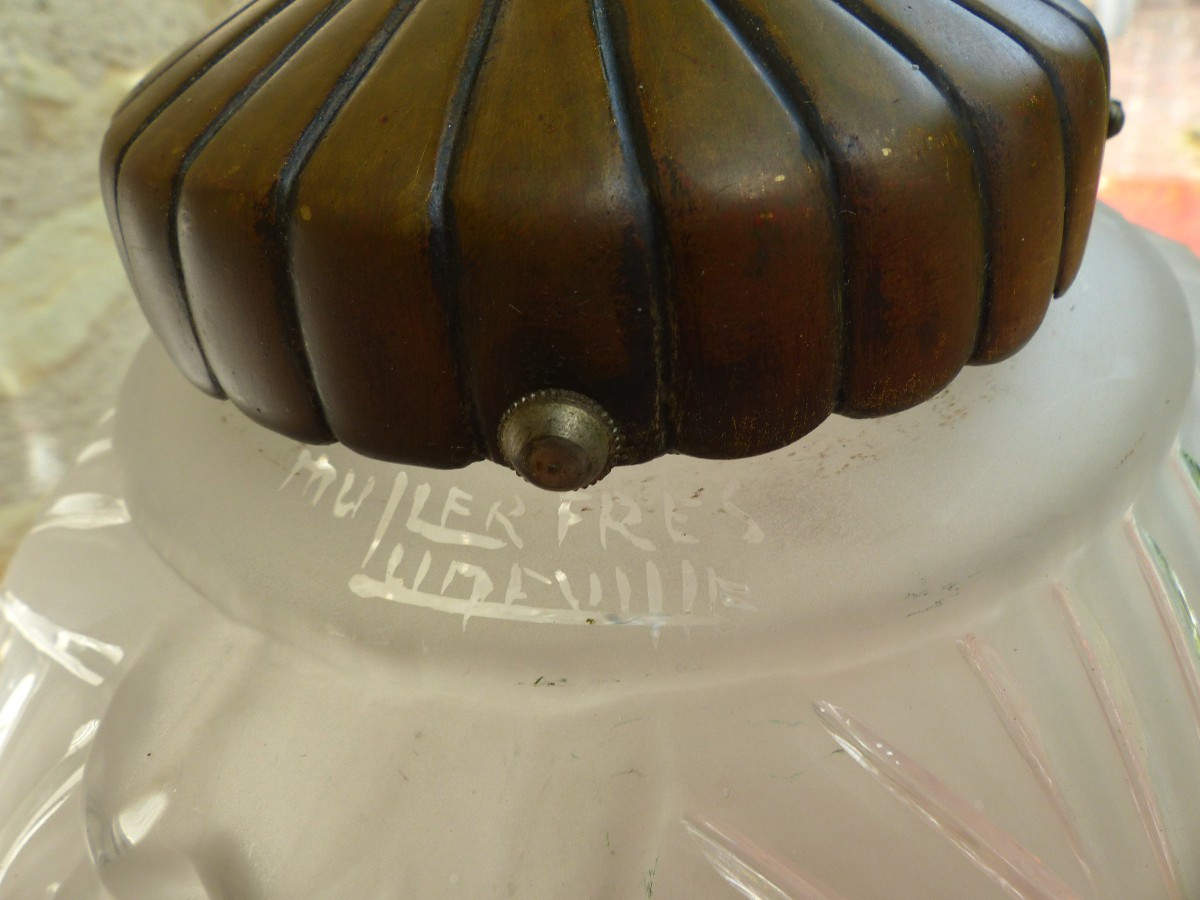 Lustre Plafonnier Muller Frères Lunéville-photo-1