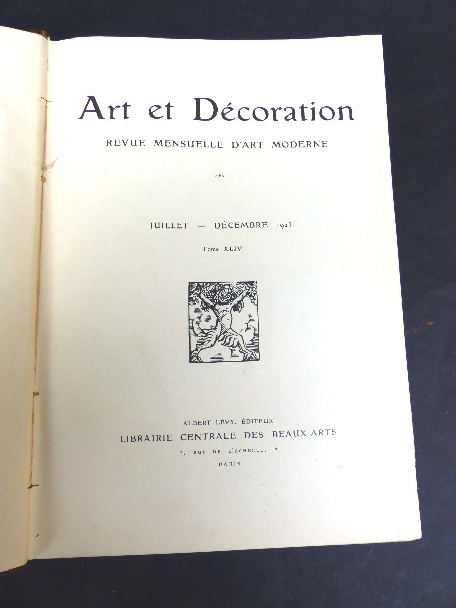 1923- Art et décoration relié XLIV : Verrerie art déco , C. Piguet, C. Linossier, Decoeur-photo-4