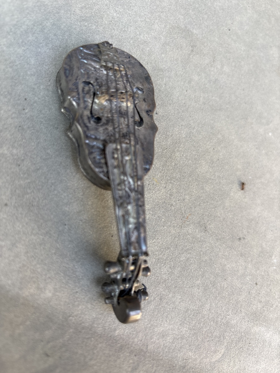 Silver Violin Circa 1900 Germany Or Holland -photo-2
