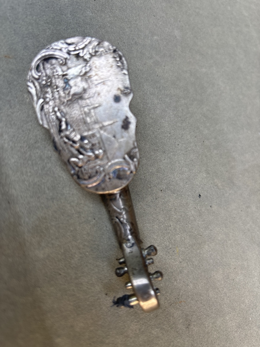 Silver Violin Circa 1900 Germany Or Holland -photo-1