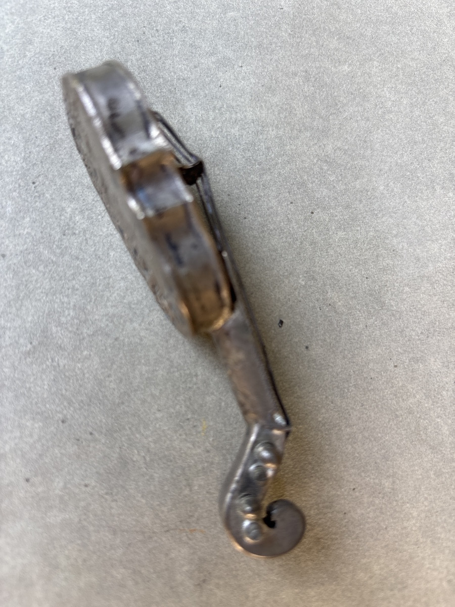 Silver Violin Circa 1900 Germany Or Holland -photo-3