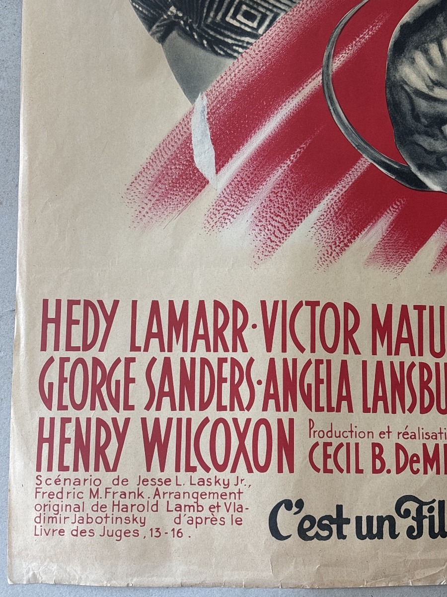 Original Poster (80x60 Cm) Samson And Delilah 1949 -photo-2
