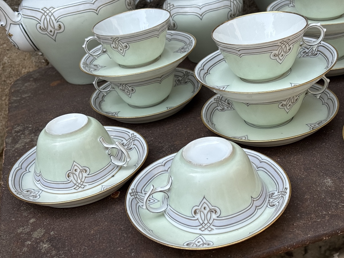 Service Café Thé Porcelaine Vers 1940-photo-2