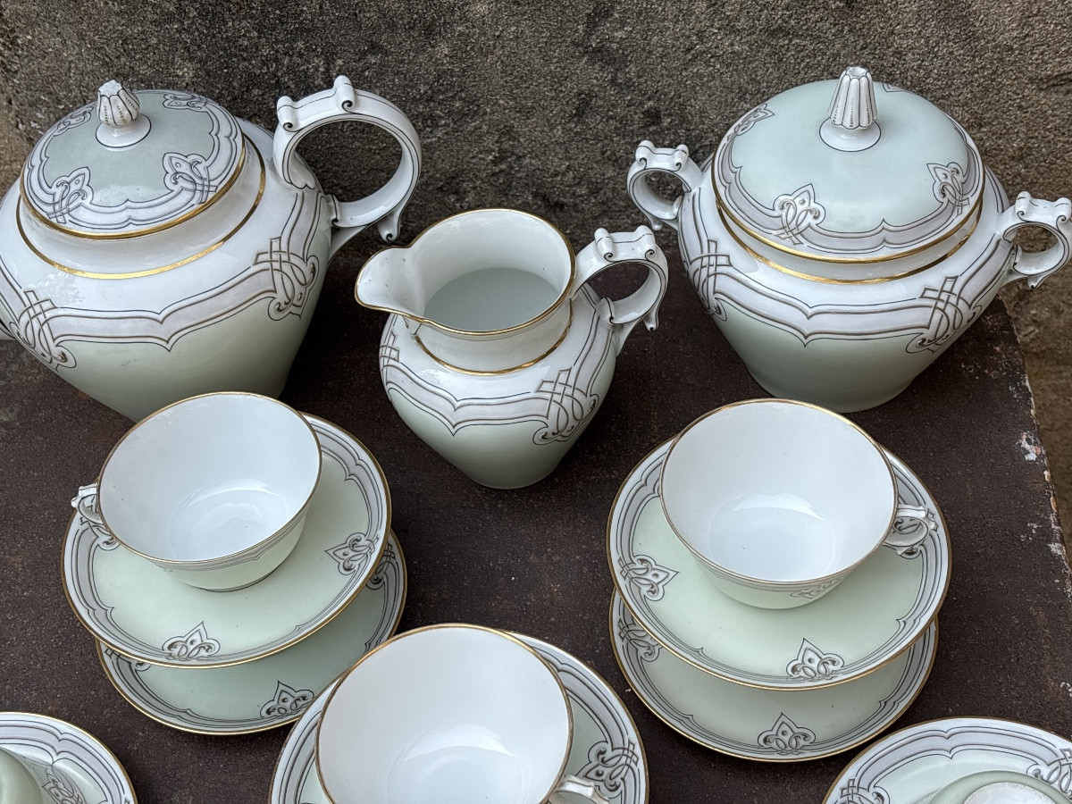 Service Café Thé Porcelaine Vers 1940-photo-3