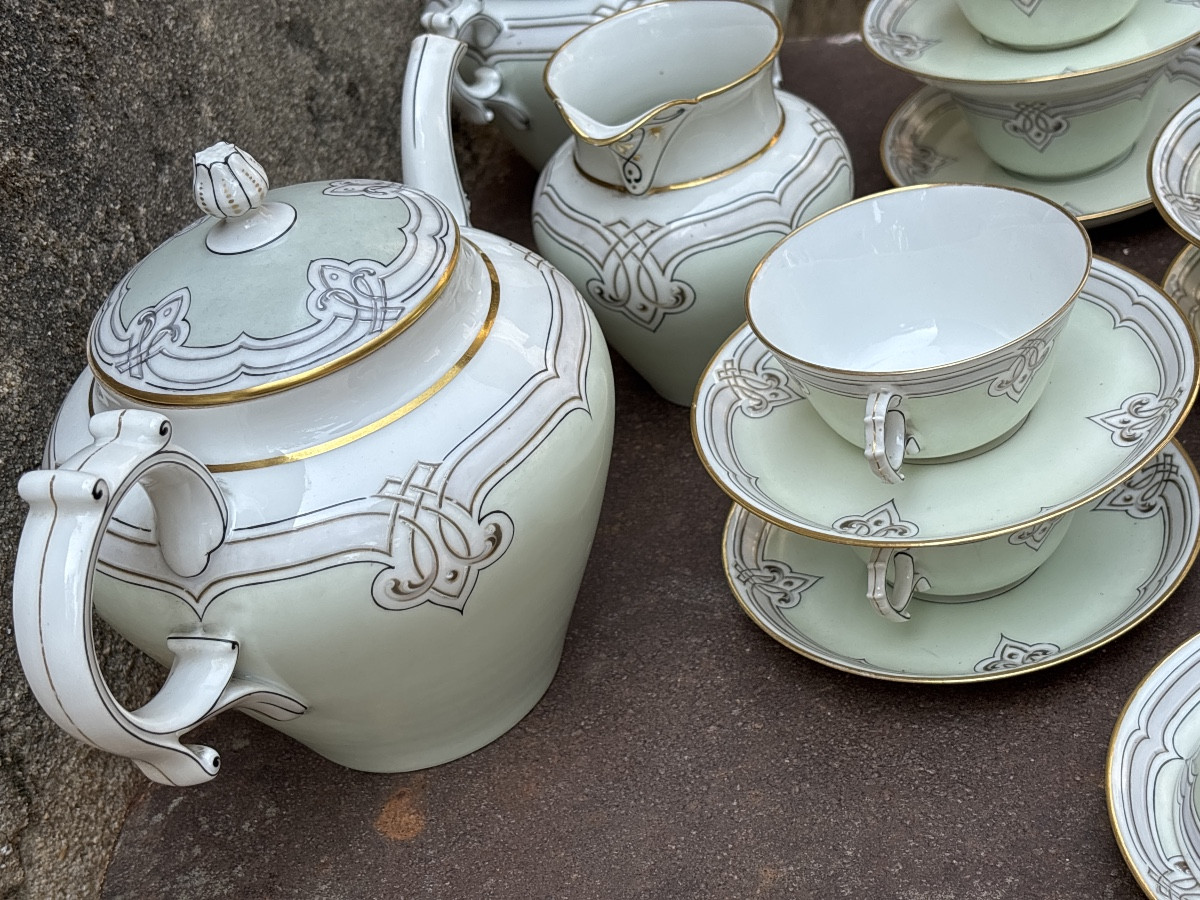 Service Café Thé Porcelaine Vers 1940-photo-2