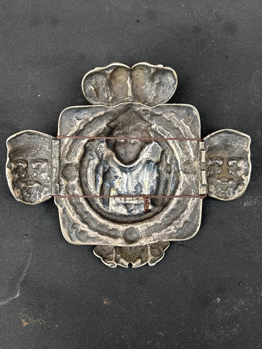 Large Silver Brooch By Henrik Mollerdragestil-photo-2