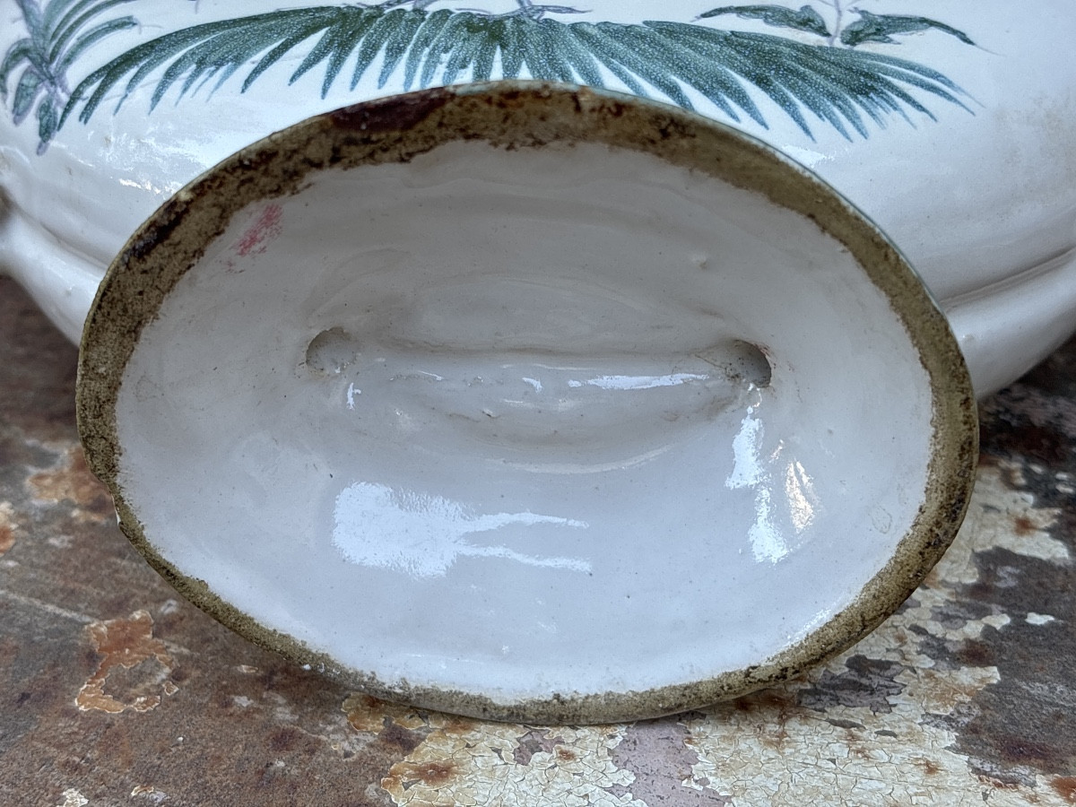 Moustiers Earthenware Gourd Circa 1900 Hunting-photo-4