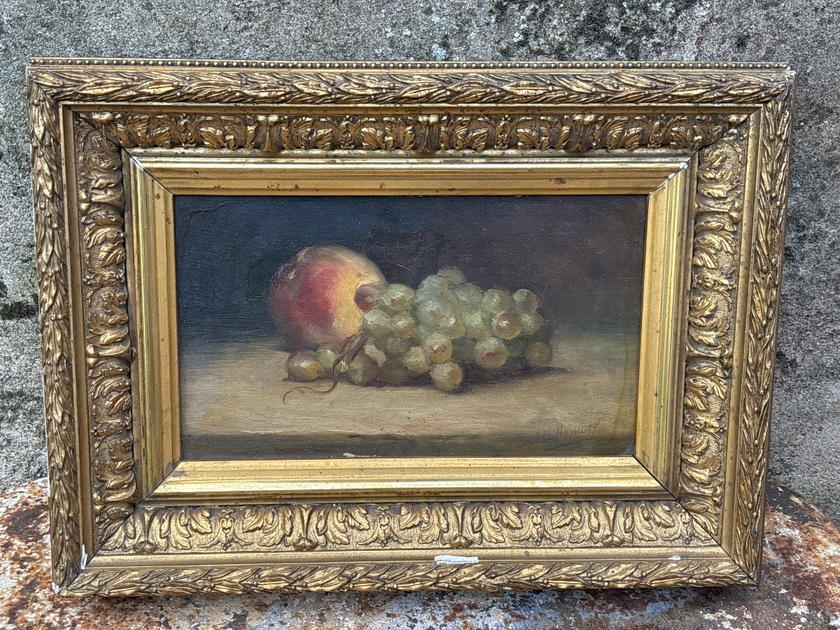 Nature Morte au Raisin signée Hemery 