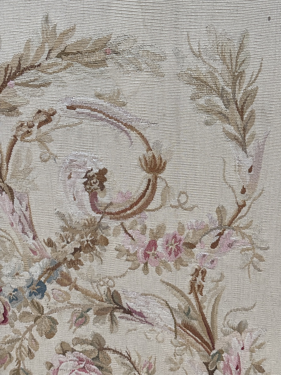 Panneau tapisserie au petit point vers 1900-photo-2