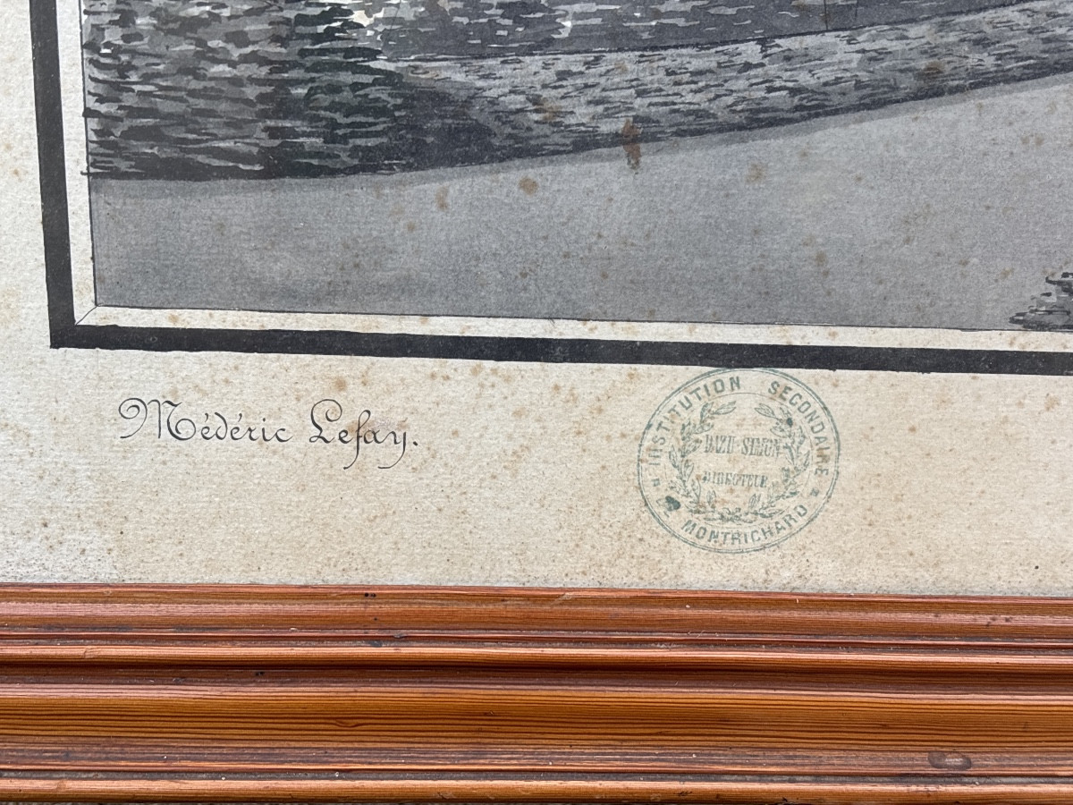 Grand Dessin Château de Chaumont Loir et Cher 1868 -photo-4