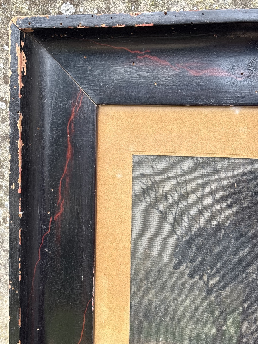 Vietnam Indochine Peinture 1920 signée au cachet -photo-2