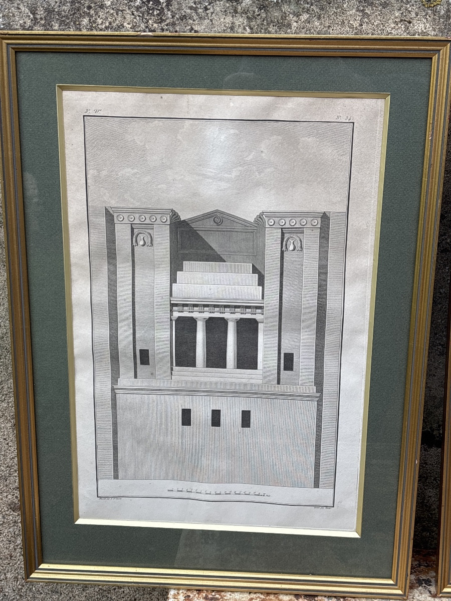Suite 4 Gravures Architecture Antique par Cassas -photo-2