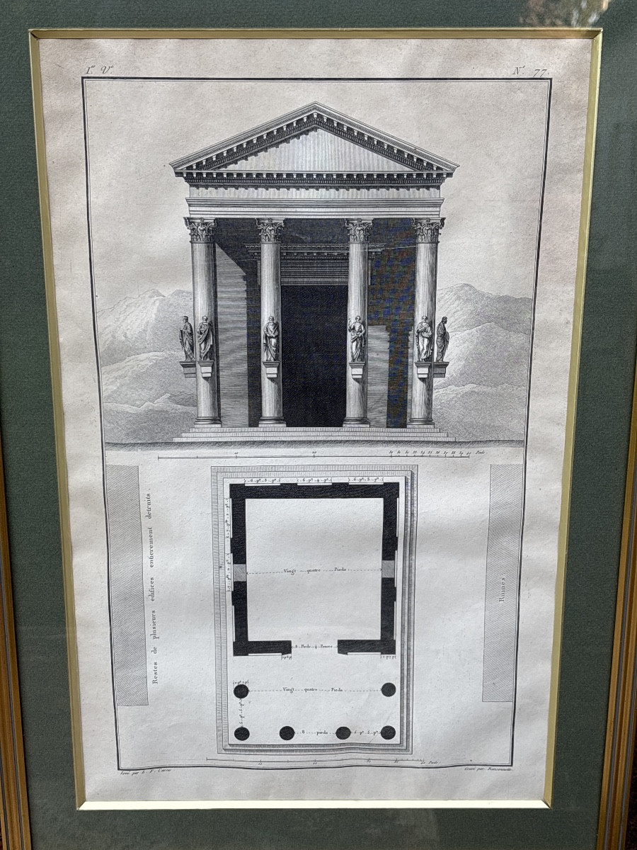 Suite 4 Gravures Architecture Antique par Cassas -photo-3