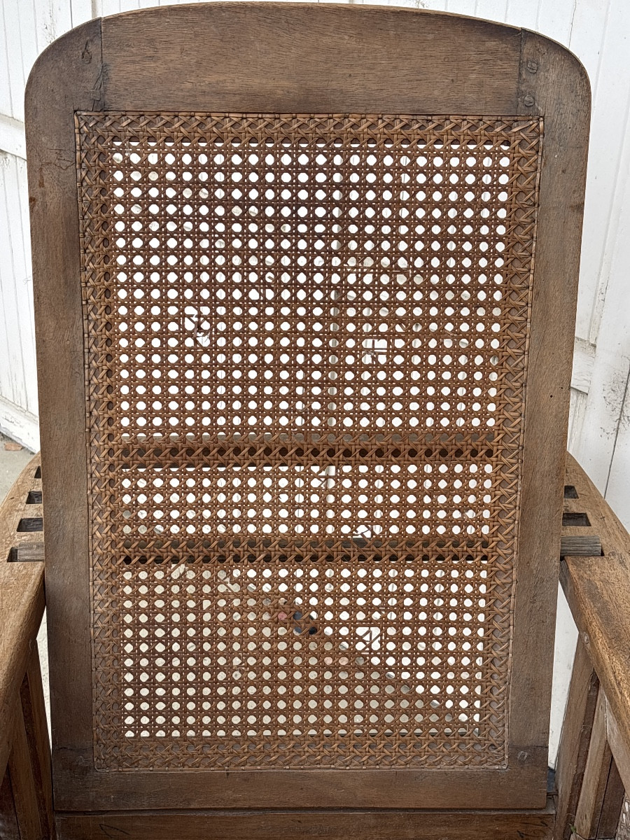 Pair Of Teak Armchairs, Ocean Liner Style, Colonial, English Winter Garden -photo-3