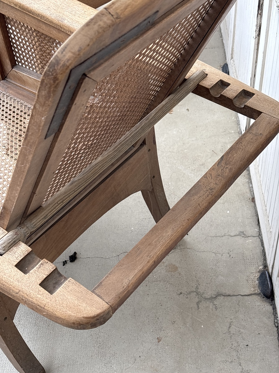 Pair Of Teak Armchairs, Ocean Liner Style, Colonial, English Winter Garden -photo-5