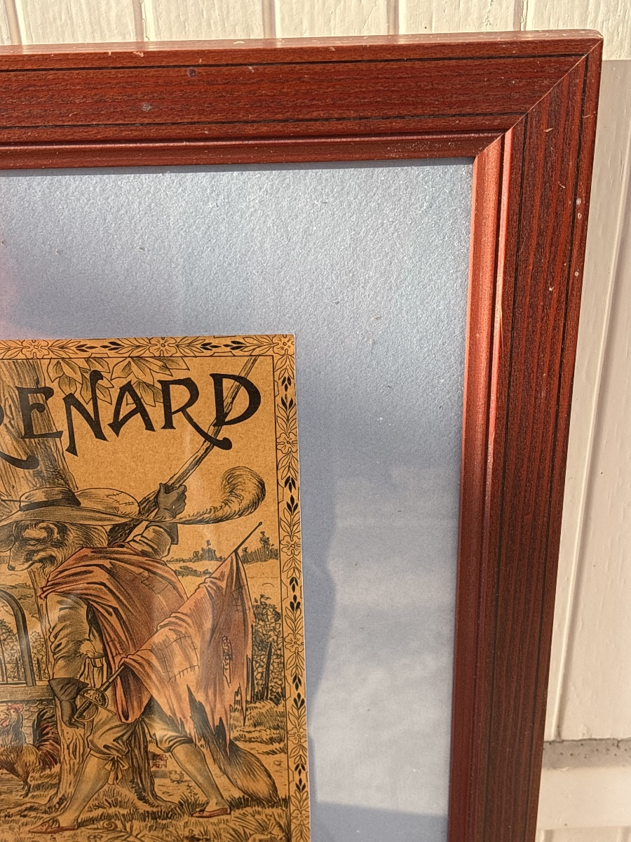 Lithographie 1900 jeu de la poule et du renard -photo-2