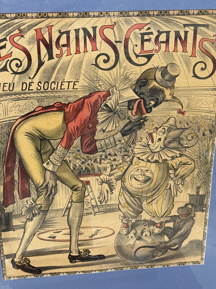 Lithograph Of The Giant Dwarfs, Game Of The 19th Circus -photo-2