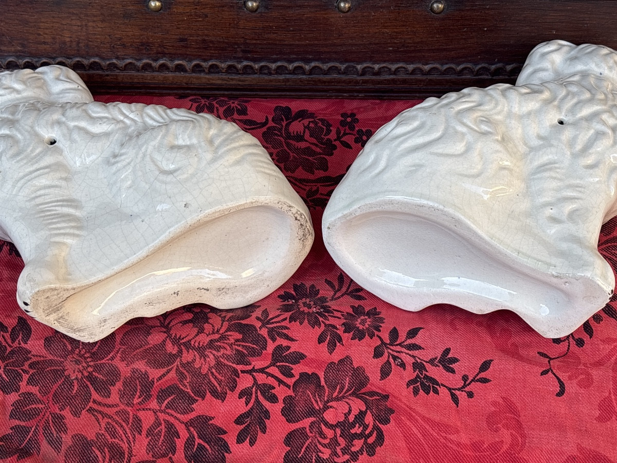 Pair Of 19th-century Staffordshire Wally Dogs -photo-1