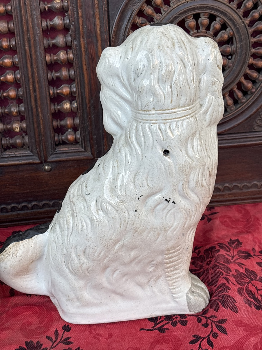 Pair Of 19th-century Staffordshire Wally Dogs -photo-2