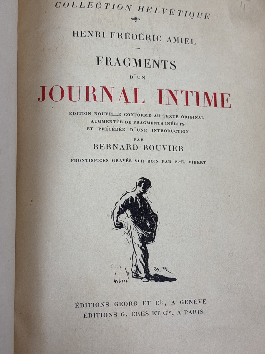 Journal intime F. Amiel chez  Georg à Genève -photo-2
