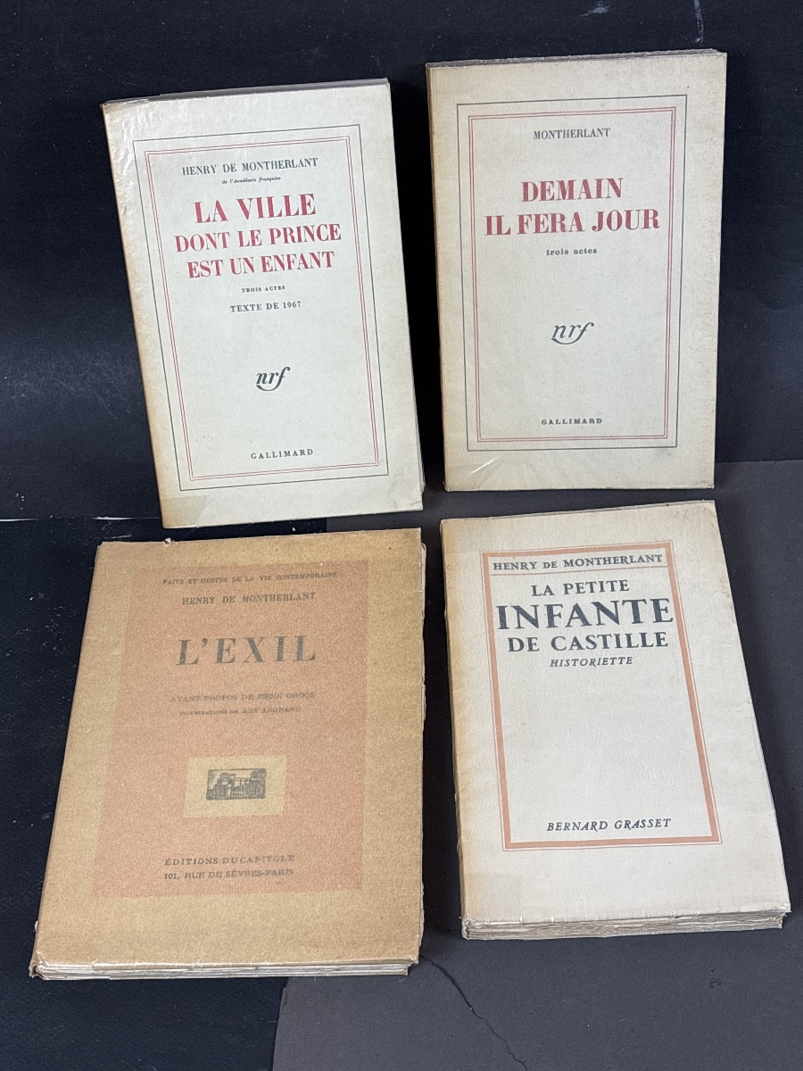 H. De Montherlant 4 éditions originales 