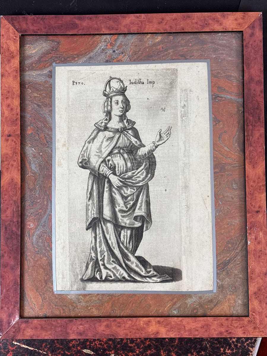 7 gravures début 17 eme Reines de Bavière - koniginnen von Bayern-photo-3