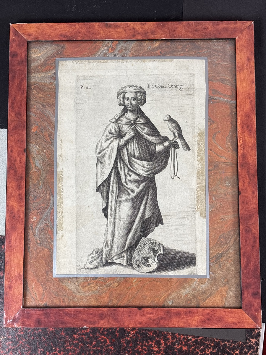 7 gravures début 17 eme Reines de Bavière - koniginnen von Bayern-photo-1