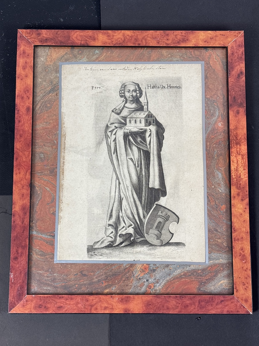 7 gravures début 17 eme Reines de Bavière - koniginnen von Bayern-photo-4