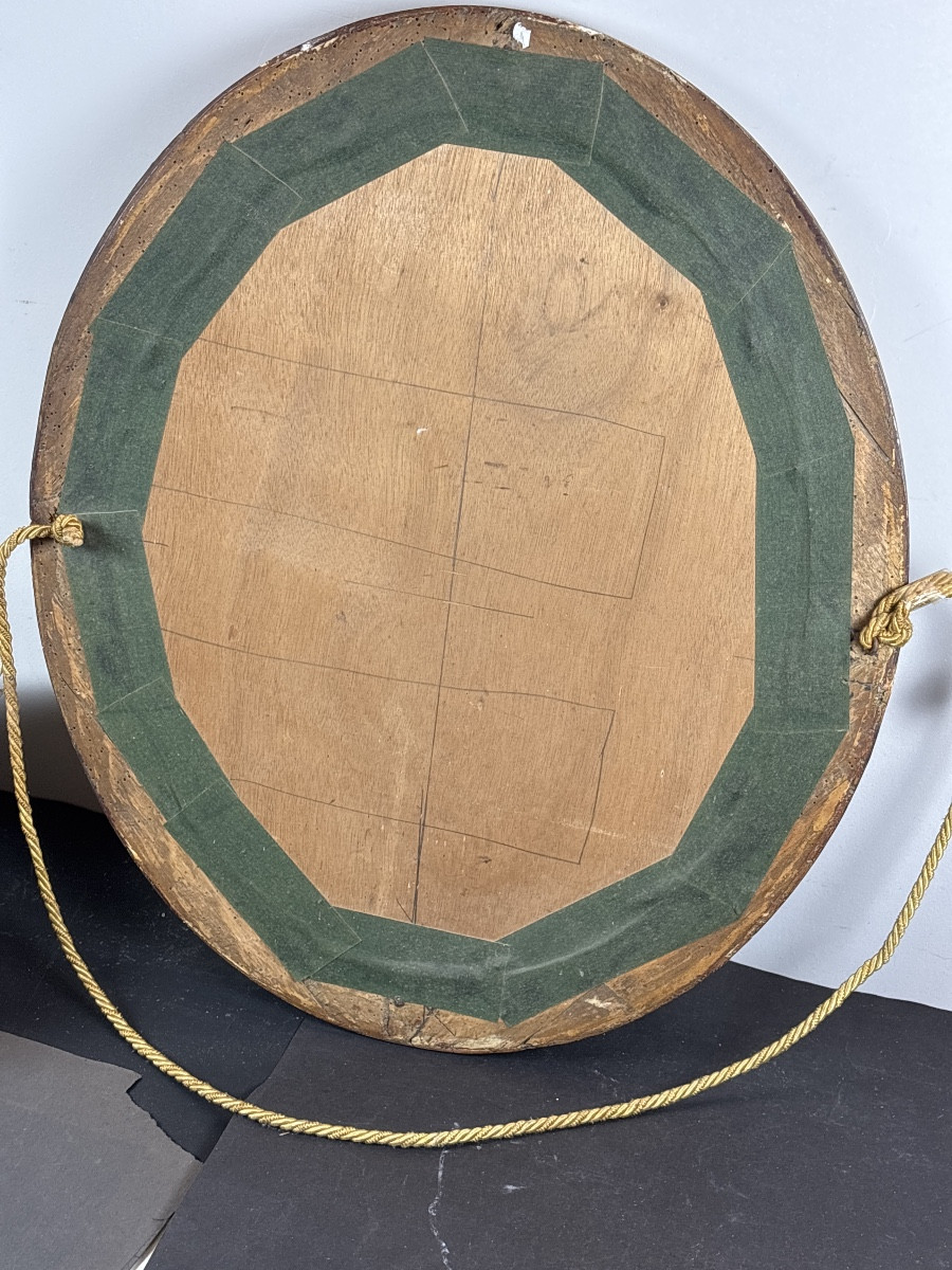 19th-century Lithograph In Its Original Medallion Frame -photo-1