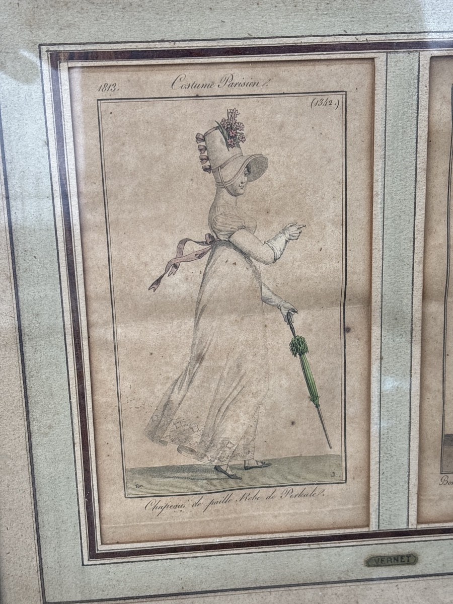 Gilt Frame With Empire-style Fashion Engraving, Circa 1810-photo-2