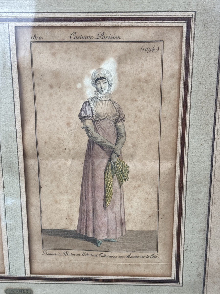 Gilt Frame With Empire-style Fashion Engraving, Circa 1810-photo-3