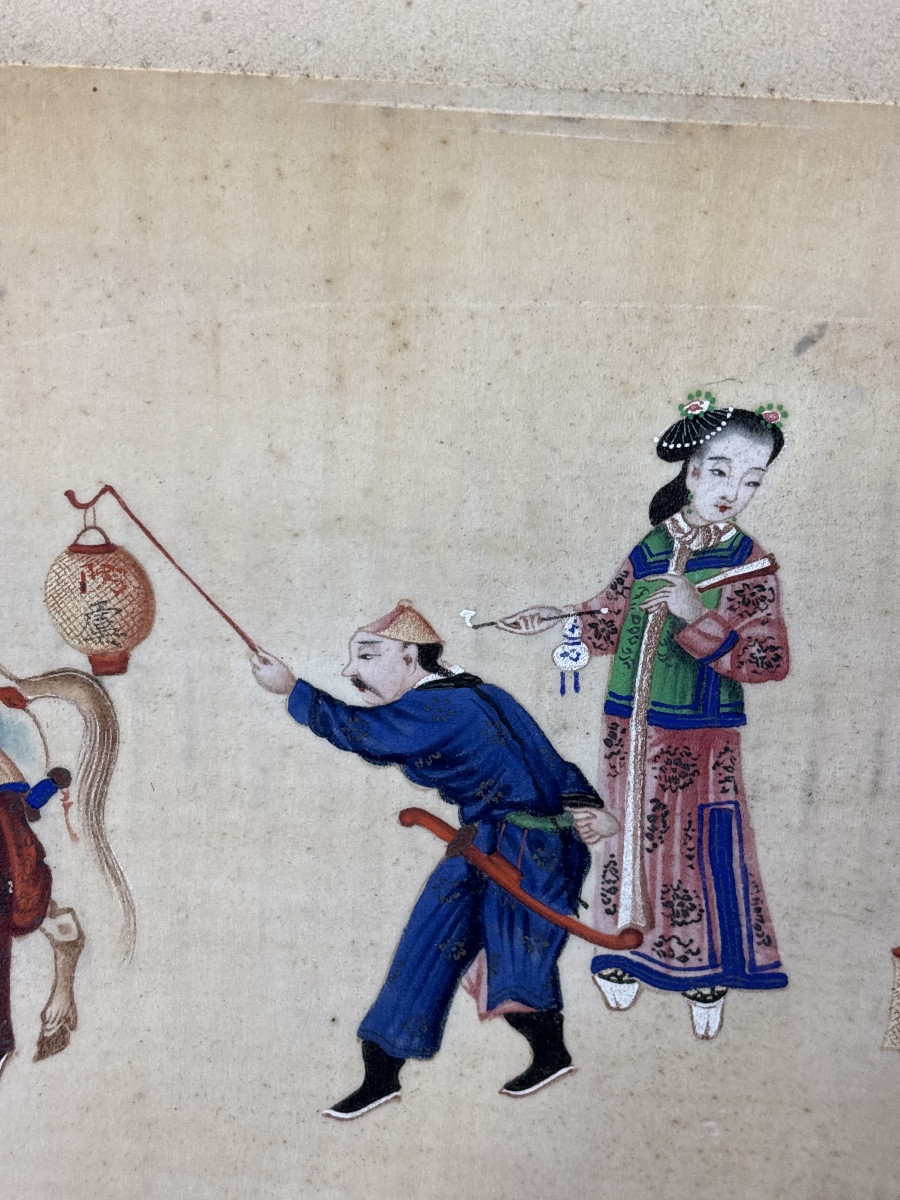 Chine Peinture sur Papier de riz 19 eme -photo-3