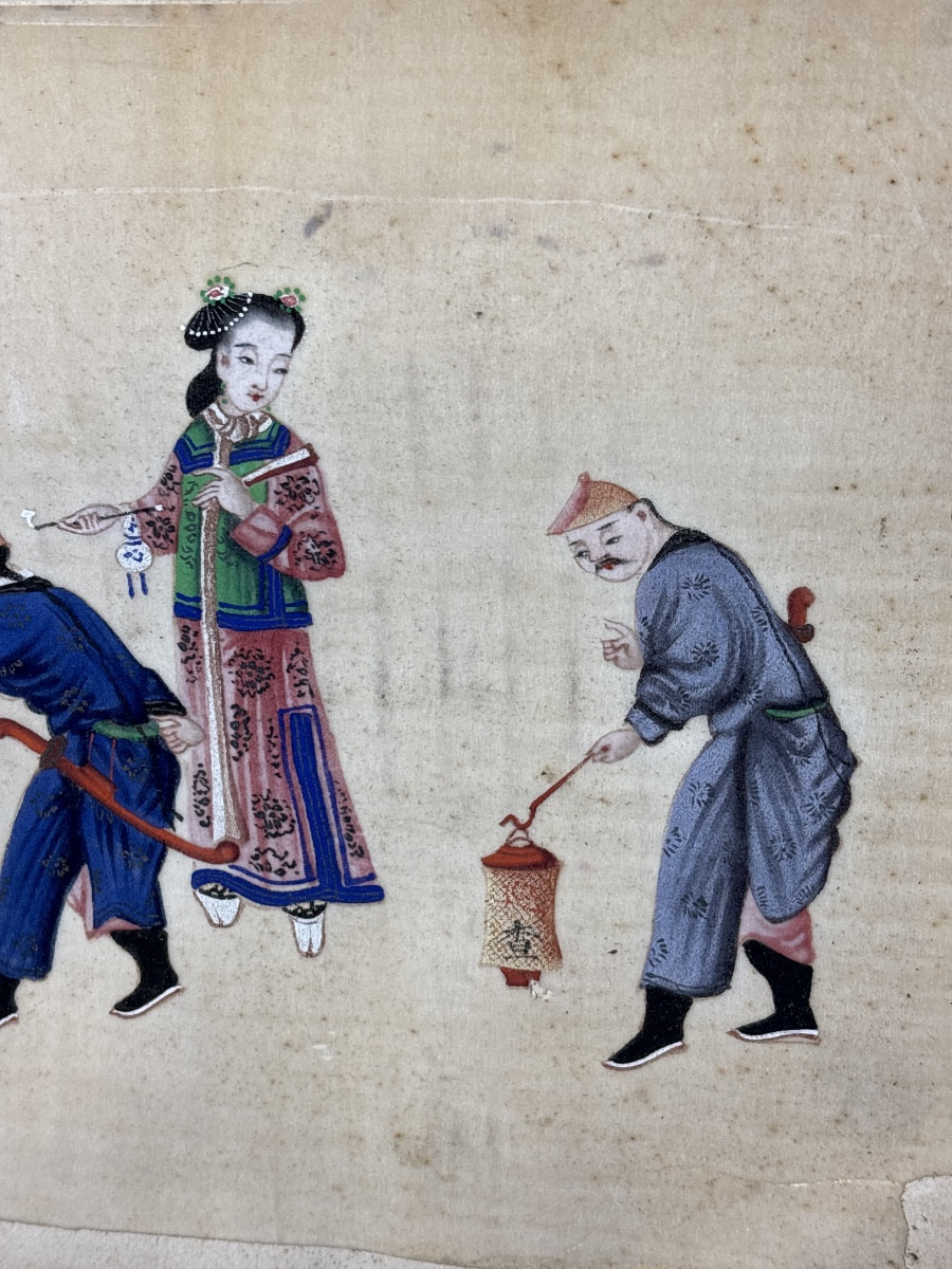 Chine Peinture sur Papier de riz 19 eme -photo-2