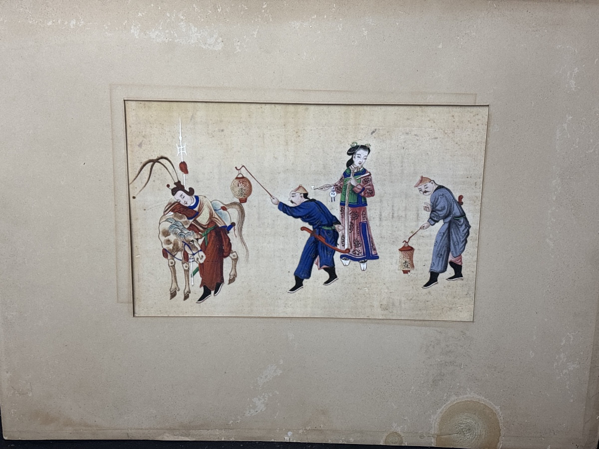 Chine Peinture sur Papier de riz 19 eme -photo-2