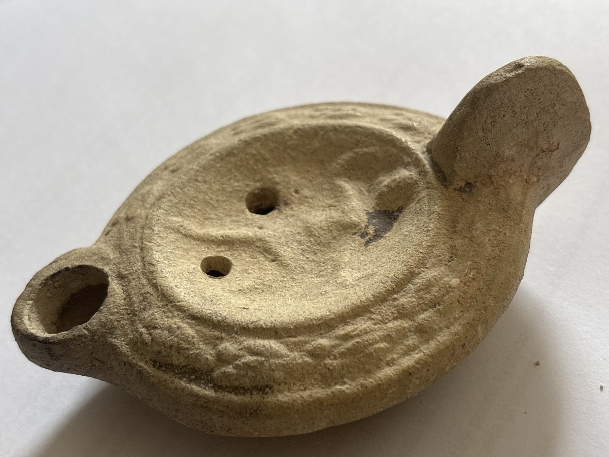 Lampe à Huile Romaine Antique -photo-4