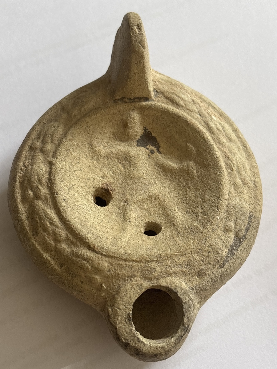 Lampe à Huile Romaine Antique 