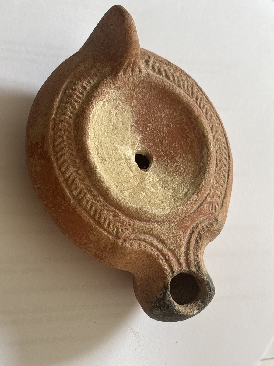 Lampe à Huile Romaine Antique -photo-3