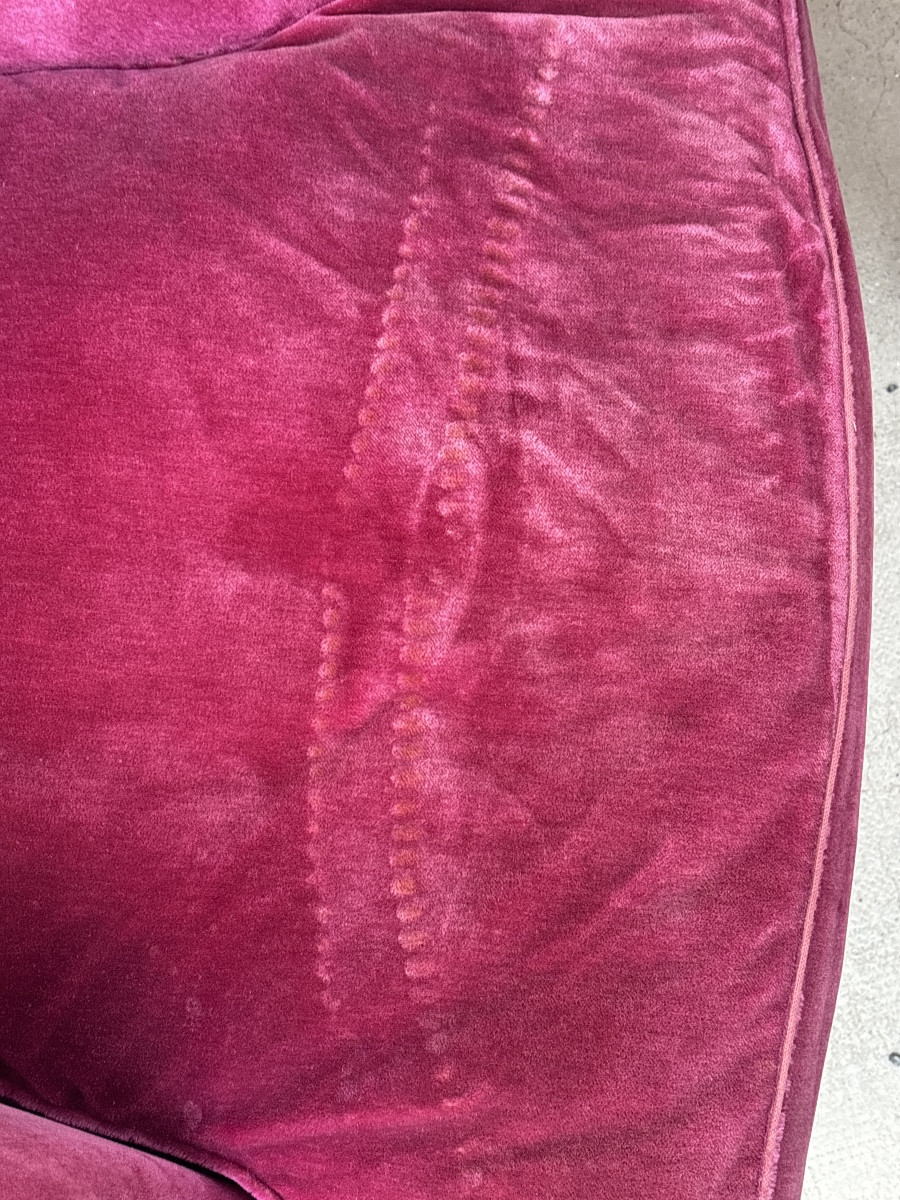 Paire Fauteuils Club Velours vers 1960-photo-3