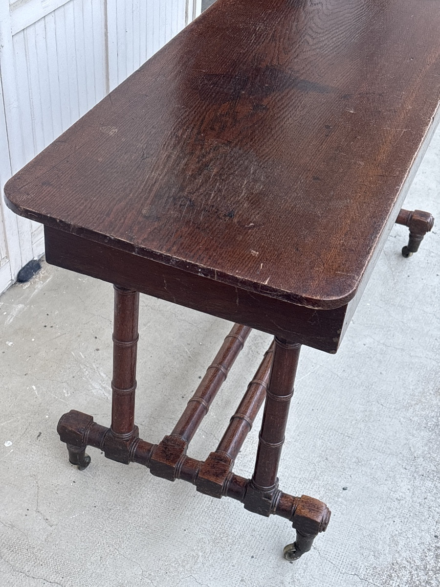 Console de  Milieu Anglaise Comptoir Pieds Bambou  19 eme Mobilier Magasin-photo-4