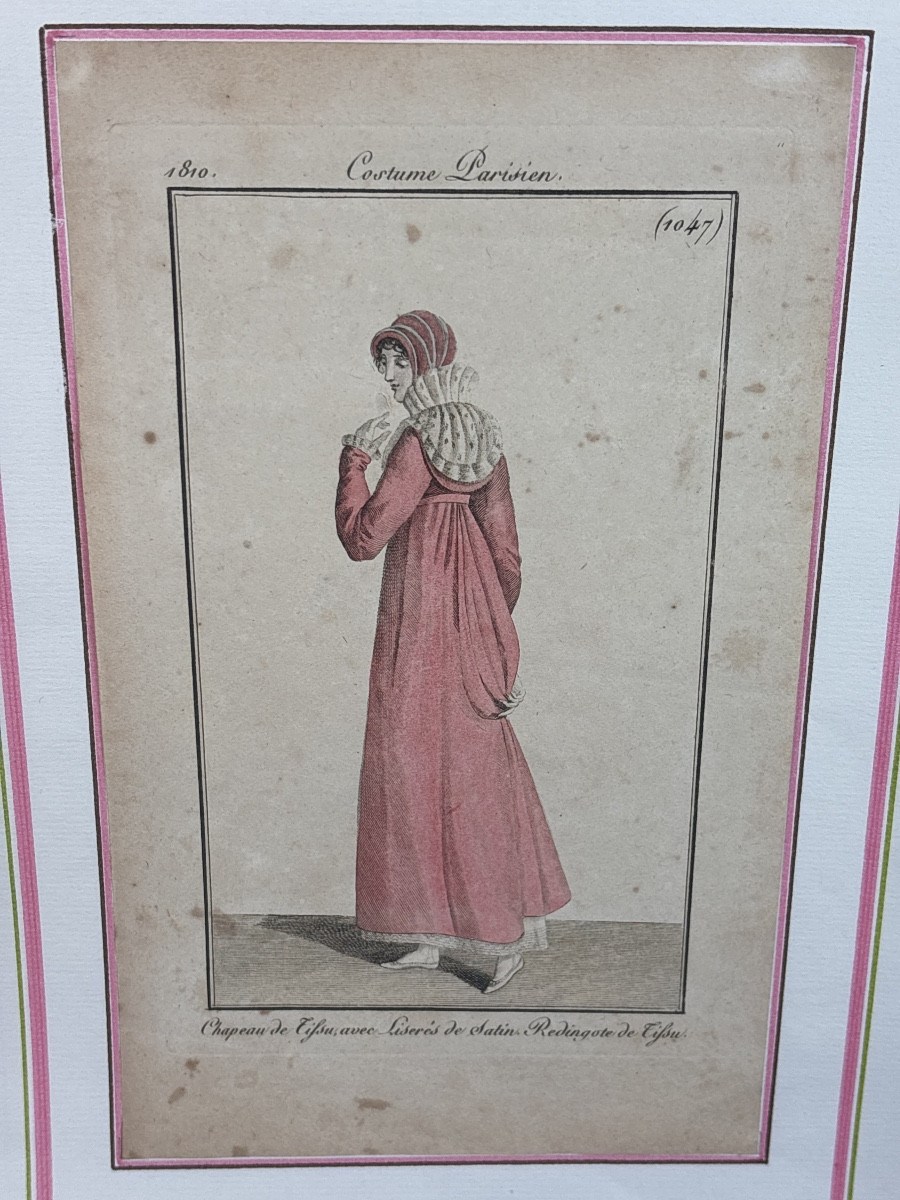 4 Engravings Of Parisian Costume From 1806 To 1822. Fashion -photo-2