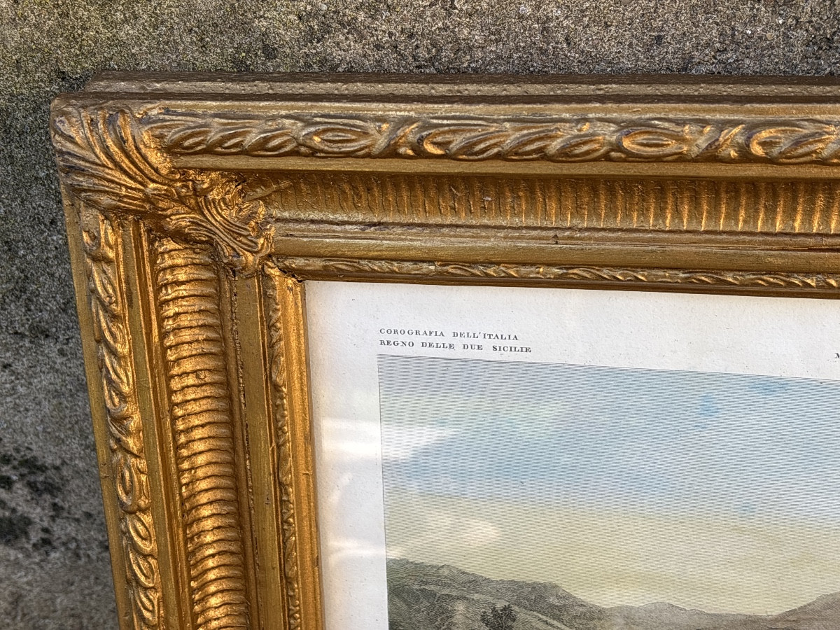 Lithograph Of The Ancient Theatre Of Pompeii, Circa 1845-photo-2