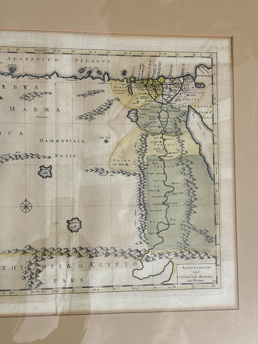 Carte Égypte , Arabie, Libye, Émirats, Qatar. Vers 1640. -photo-2