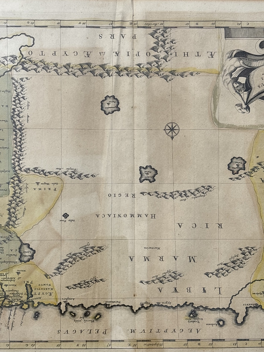 Carte Égypte , Arabie, Libye, Émirats, Qatar. Vers 1640. -photo-4