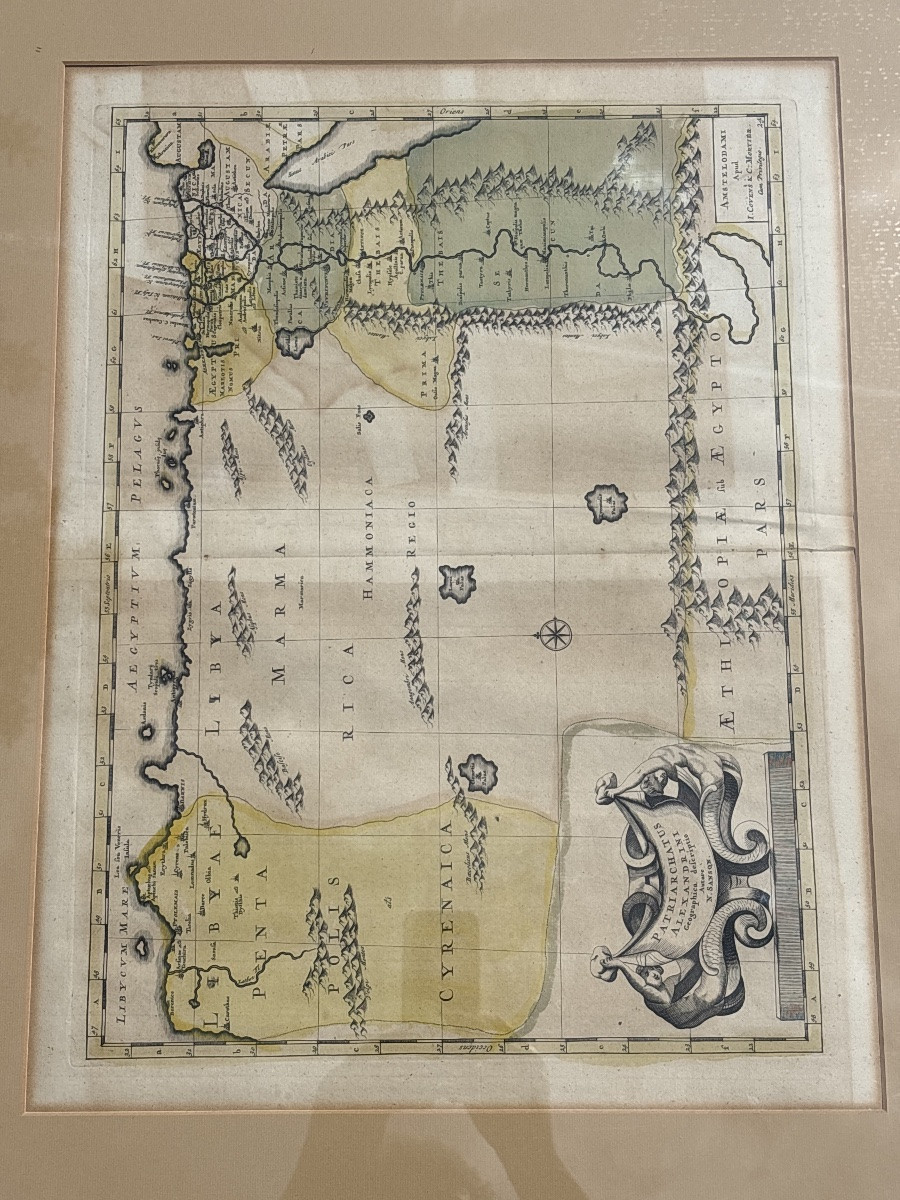 Carte Égypte , Arabie, Libye, Émirats, Qatar. Vers 1640. -photo-7