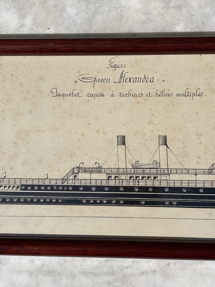 Yachting Three Ink Drawings By Engineer Hart Circa 1910-20-photo-2