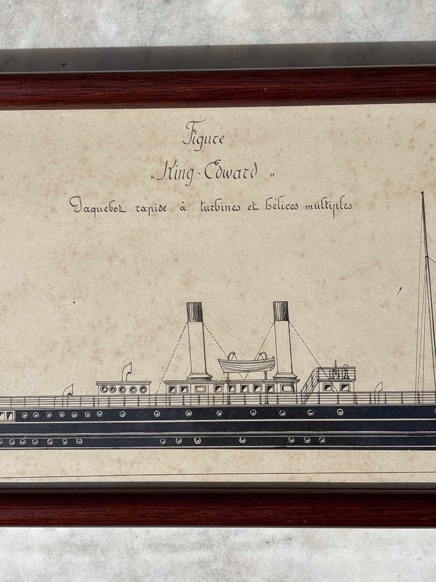 Yachting Three Ink Drawings By Engineer Hart Circa 1910-20-photo-1