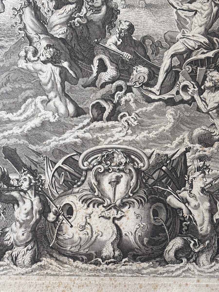Pierre Lepautre ( 1652-1716) grand Frontispice de l Atlas : le Neptune François -photo-3